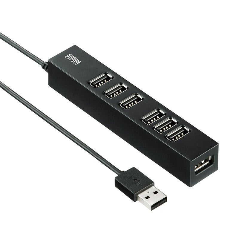 USB2.0ハブ 7ポート（USB-2H701BKN）｜sanwadirect