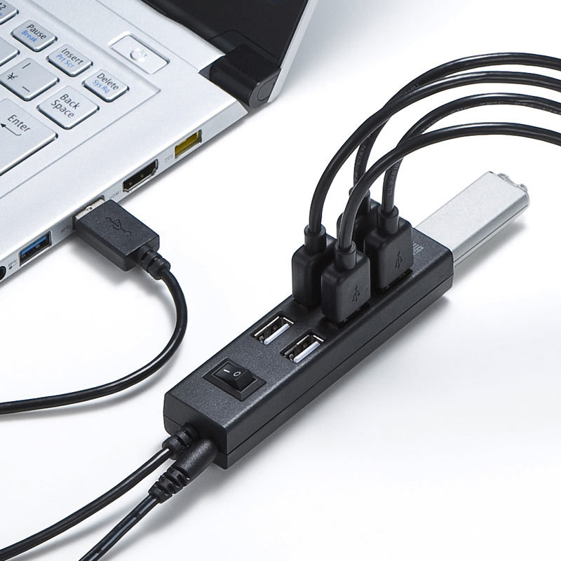SANWA SUPPLY（サンワサプライ） USB2.0ハブ 7ポート ブラック（USB