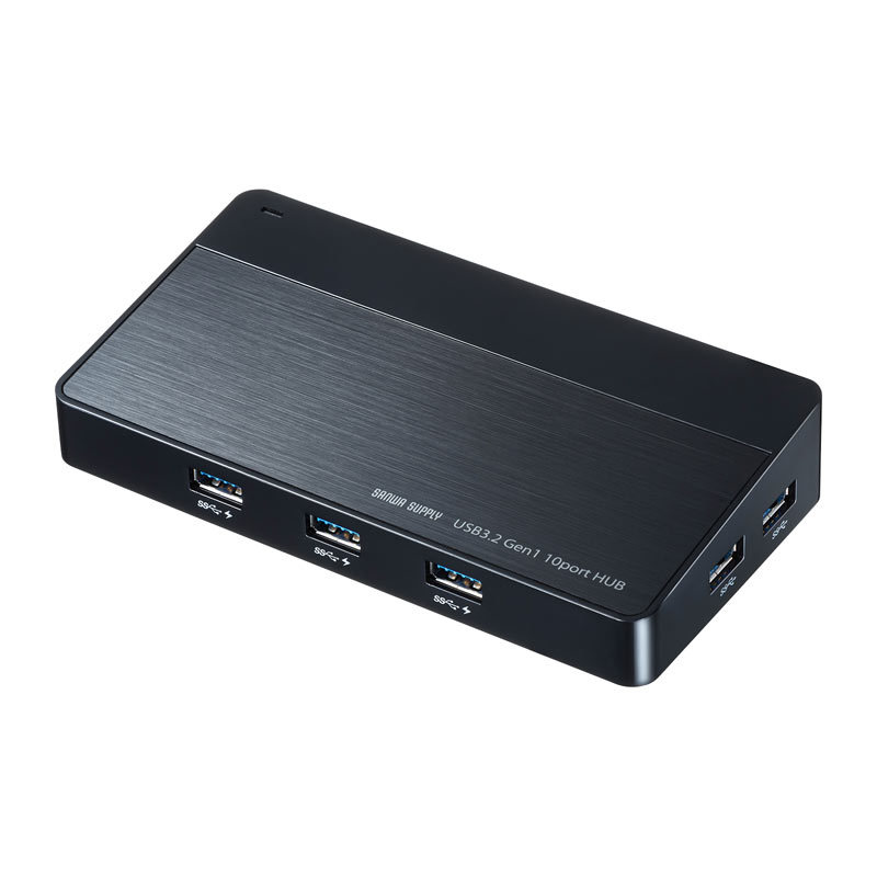 USB3.2Gen1 10ポートハブ（USB 3H1006BK） :USB 3H1006BK:サンワダイレクト