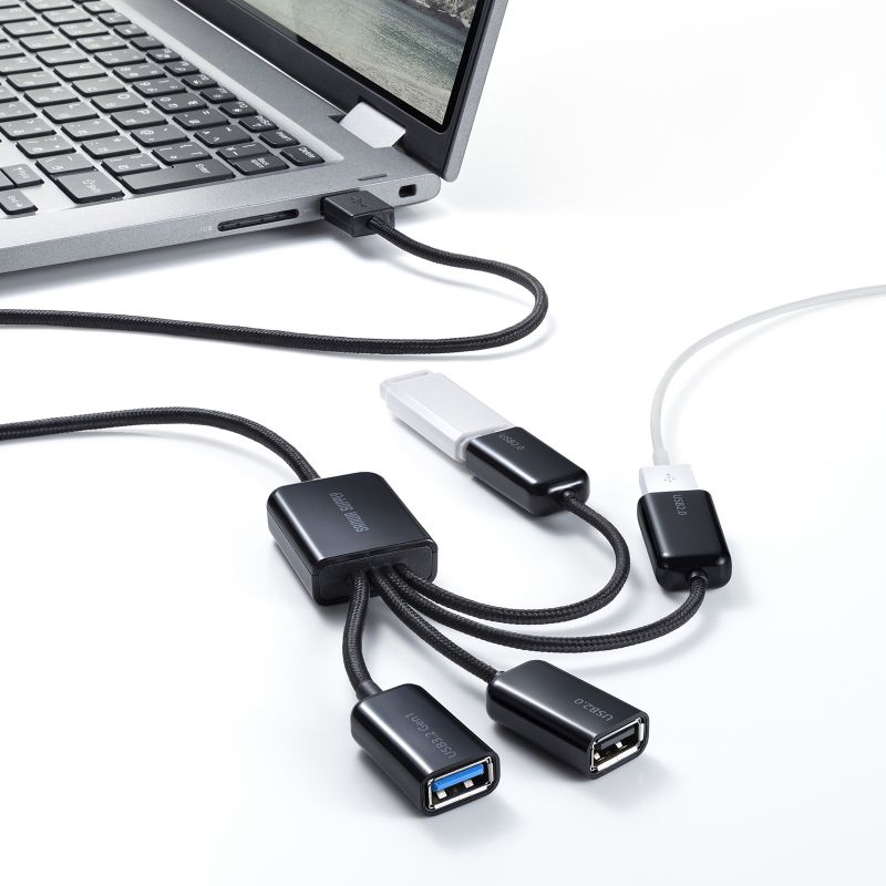 USB3.2 Gen1+USB2.0 コンボハブ 4ポート USB3.1 USB3.0 USB-3H436BK｜sanwadirect｜02