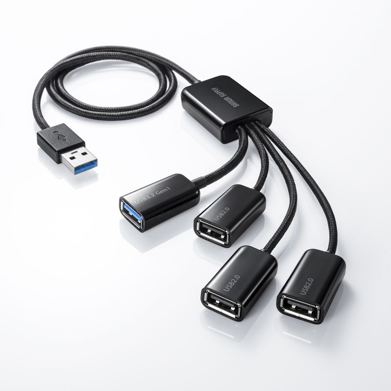 USB3.2 Gen1+USB2.0 コンボハブ 4ポート USB3.1 USB3.0 USB-3H436BK｜sanwadirect｜08