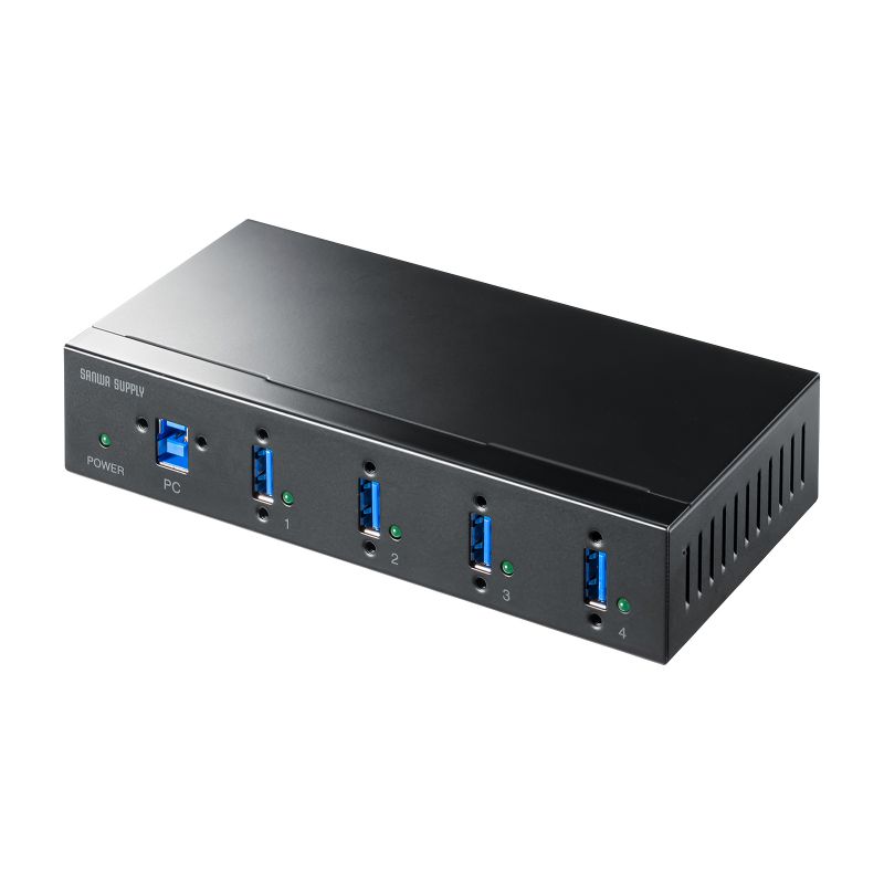 産業用USBハブ 高耐久 4ポート 5Gbps DINレール対応 USB-IF認証品 ESD保護機能 VCCI ClassB取得 USB-3HFA04