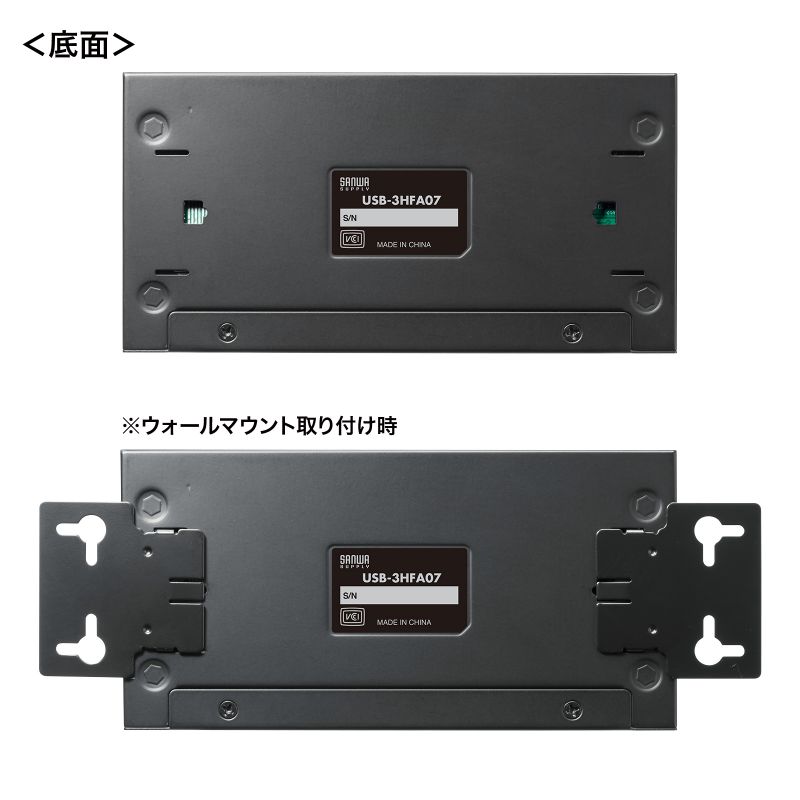 SANWA SUPPLY 産業用USBハブ 高耐久 7ポート 5Gbps DINレール