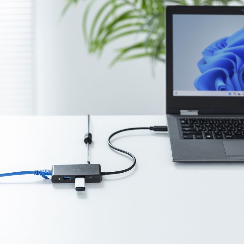 SANWA SUPPLY（サンワサプライ） USBハブ LAN対応 USB A接続 3ポート