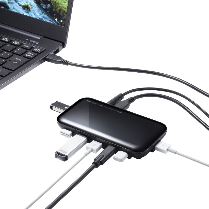 SANWA SUPPLY（サンワサプライ） USB3.2Gen2対応 Type-C 7ポートハブ