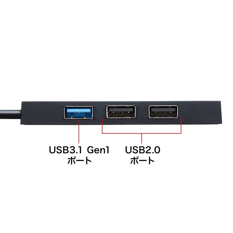 SANWA SUPPLY（サンワサプライ） USB Type-Cハブ USB3.1 Gen1 USB2.0