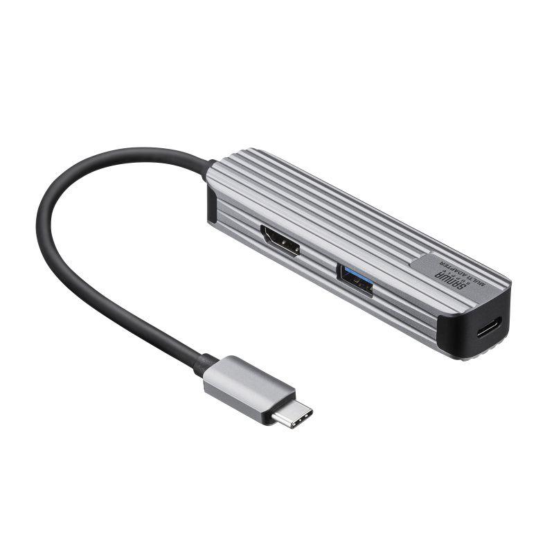 USB Type-Cマルチ変換アダプタ HDMI付き DisplayPort Alternate Mode 4K/60Hz PD USB-3TCHP6S｜sanwadirect