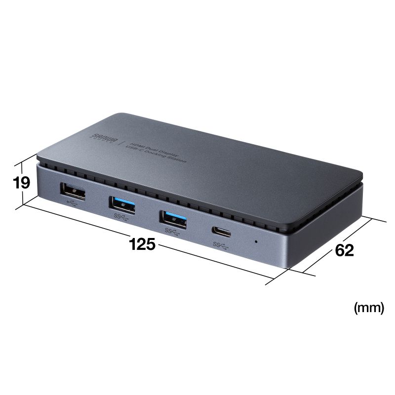 ドッキングステーション USB Type-C HDMI×2 LAN付  4K/60Hz PD100W対応 画面出力 PD充電 据え置き USB-CVDK15｜sanwadirect｜13