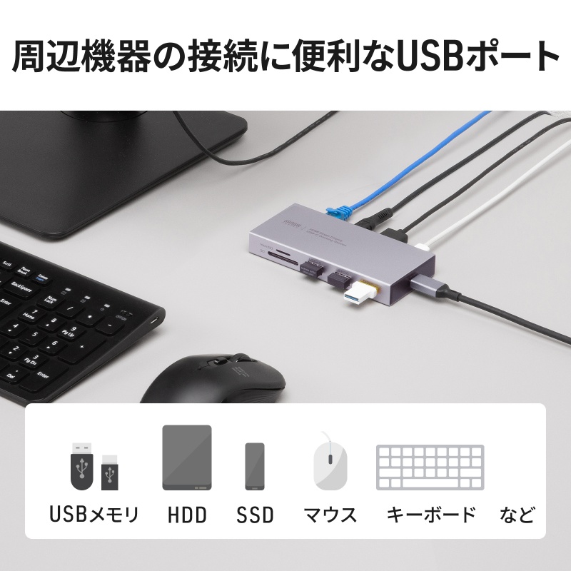 SANWA SUPPLY（サンワサプライ） ドッキングステーション Type-C 10-in