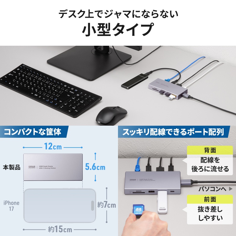 SANWA SUPPLY（サンワサプライ） ドッキングステーション Type-C 10-in