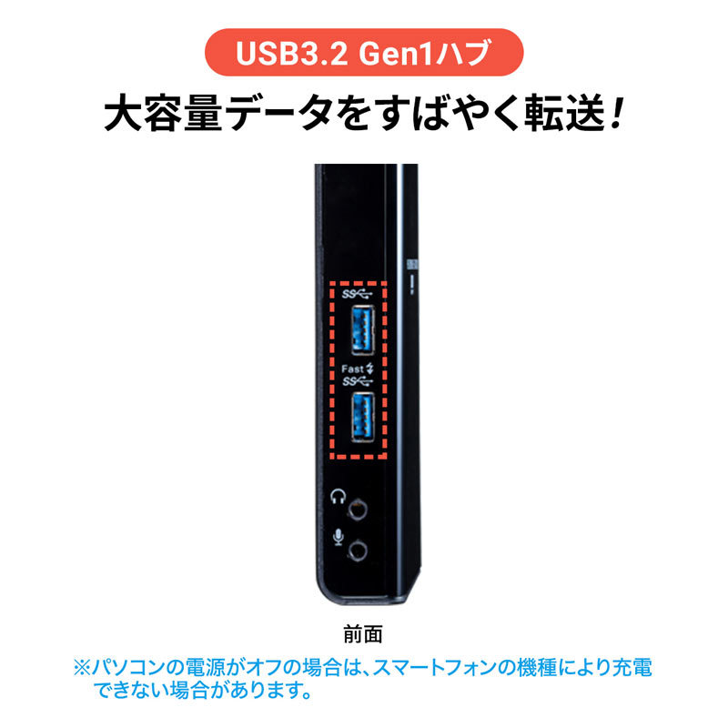 サンワサプライ Type-C USB3.2A接続デュアルHDMIドッキングステーション（USB-CVDK7）｜sanwadirect｜11