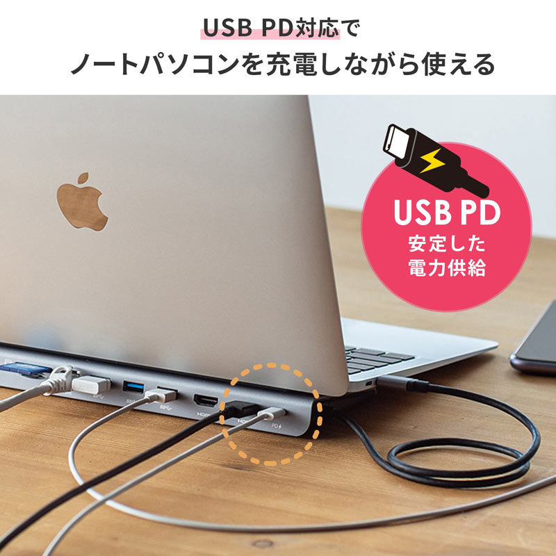 USB Type-Cドッキングステーション USB-CVDK8 USB-CVDK8【USB Type-Cドッキングステーション（HDMI/VGA対応） 】USB
