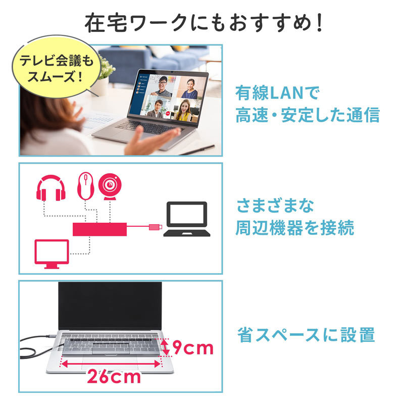 USB Type-Cドッキングステーション HDMI/VGA対応 USB-CVDK8 : usb