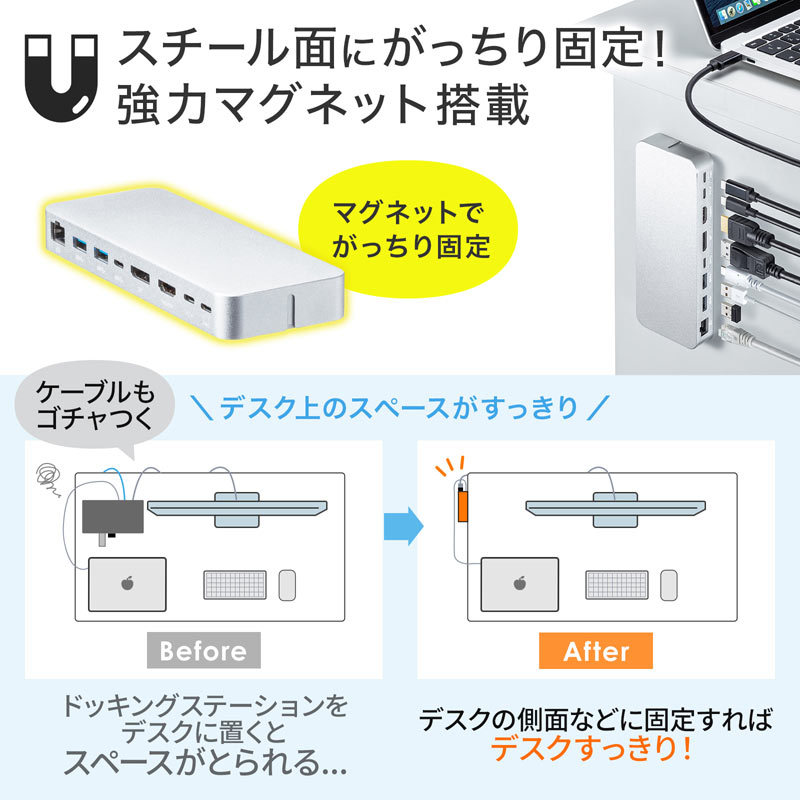 SANWA SUPPLY（サンワサプライ） USB Type-Cドッキングステーション