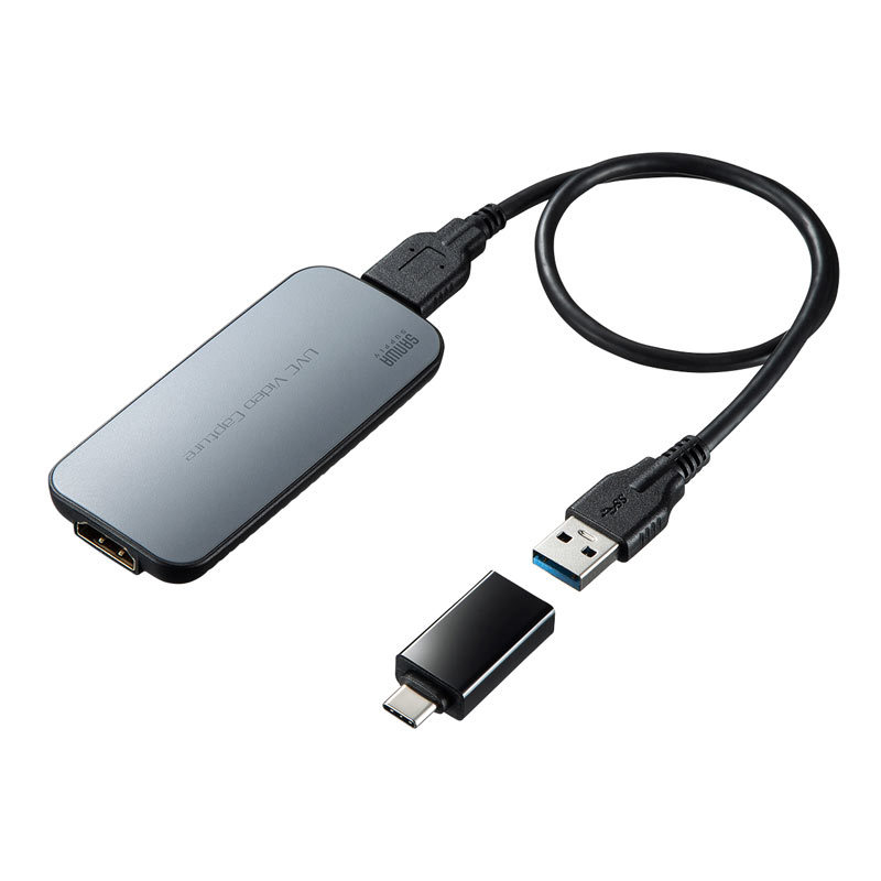 サンワサプライ USB-HDMIカメラアダプタ USB3.1(USB-CVHDUVC1) :USB ...