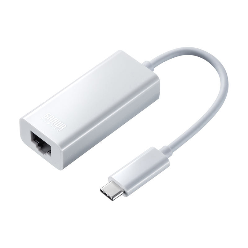 USB3.2 TypeC-LAN変換アダプタ ホワイト（USB-CVLAN2WN）｜sanwadirect