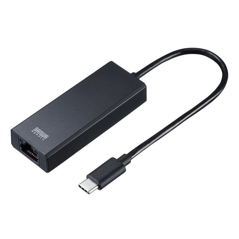 USB3.2 Type-C-LAN変換アダプタ 2.5Gbps対応 USB-CVLAN6BK｜sanwadirect