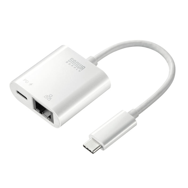 競売 超特価SALE開催 USB3.2 TypeC-LAN変換アダプタ PD対応 ホワイト USB-CVLAN7W uneuneune.com uneuneune.com