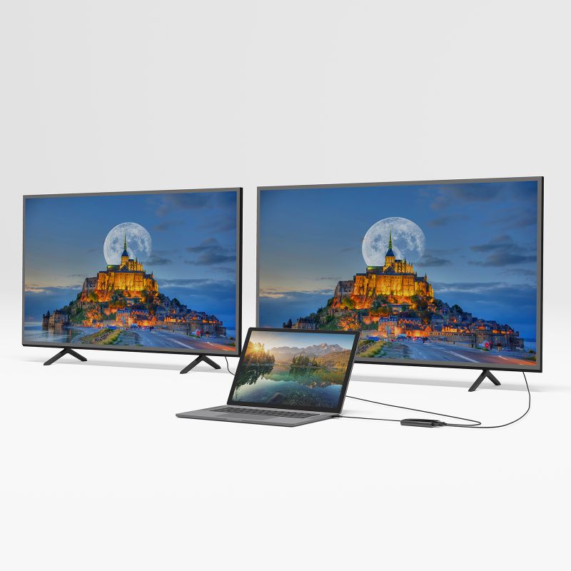USB-HDMIディスプレイアダプタ 4K/60Hz対応 2画面出力 USB-CVU3HD6の画像