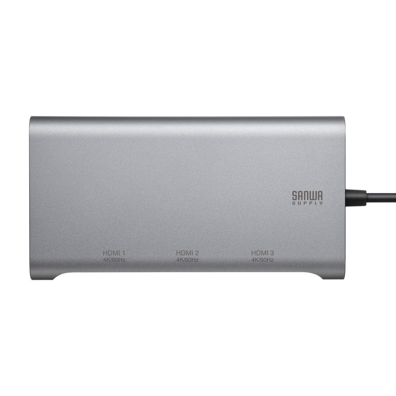 USB-HDMIディスプレイアダプタ 4K/60Hz対応 3画面出力 USB-A/Type-C両対応 変換アダプタ USB-CVU3HD8の画像
