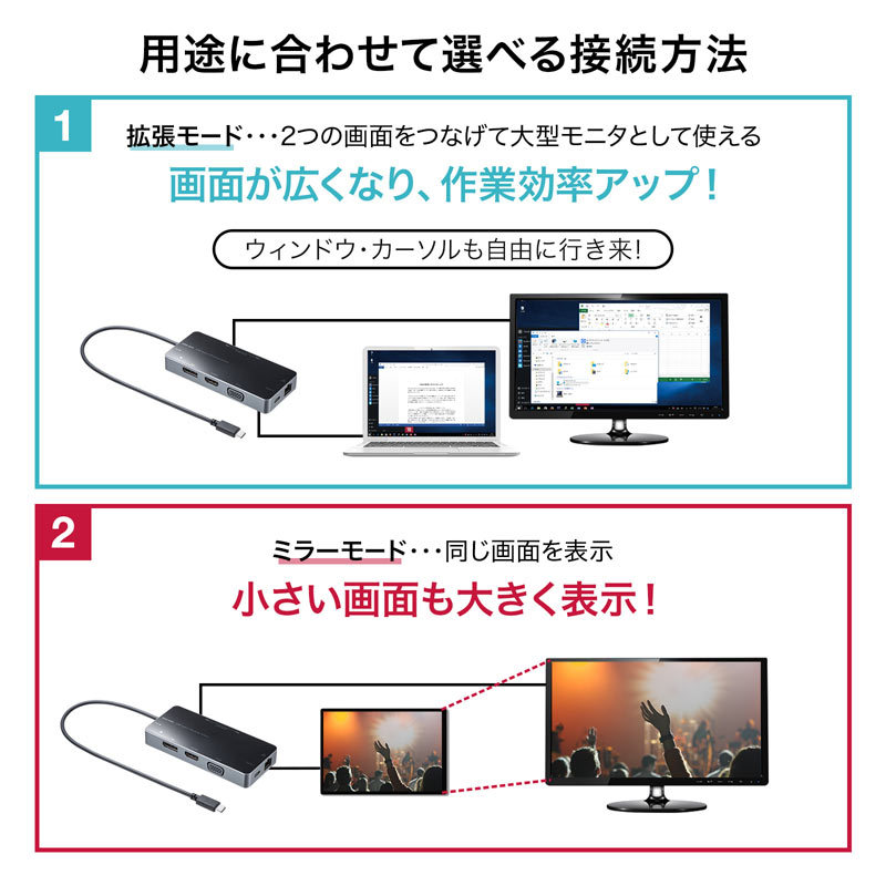 USB Type-C ドッキングステーション（USB-DKM2BK） : usb-dkm2bk