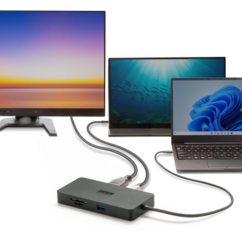 SANWA SUPPLY（サンワサプライ） ドッキングステーション USB Type-C