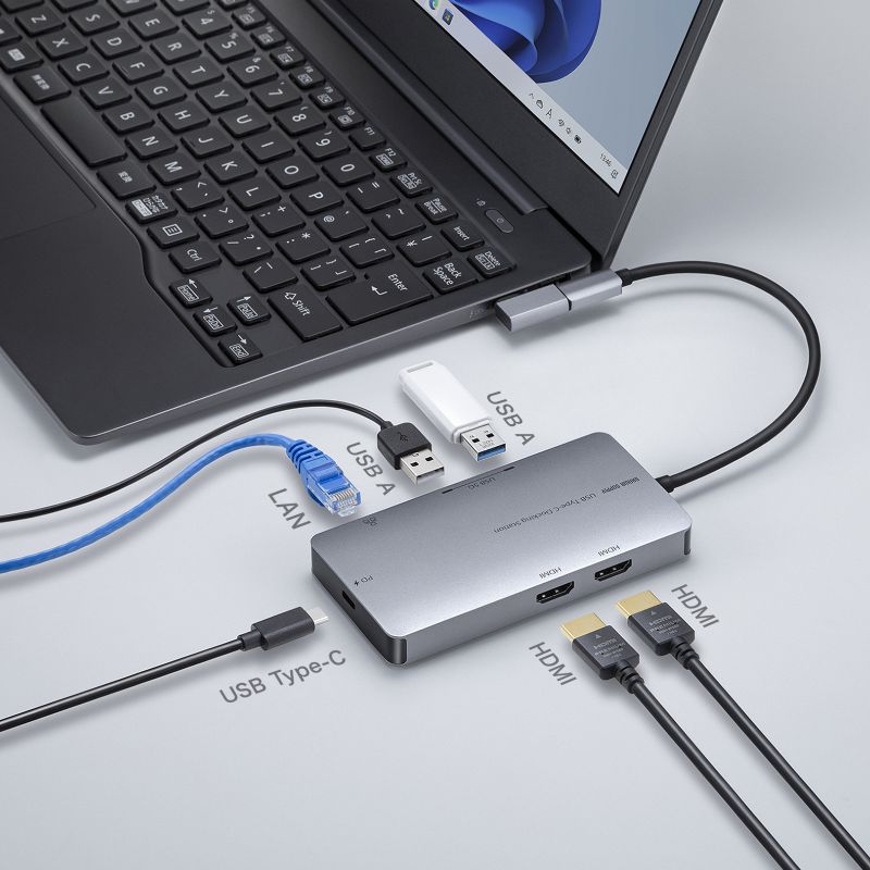 SANWA SUPPLY（サンワサプライ） ドッキングステーション USB-C HDMI