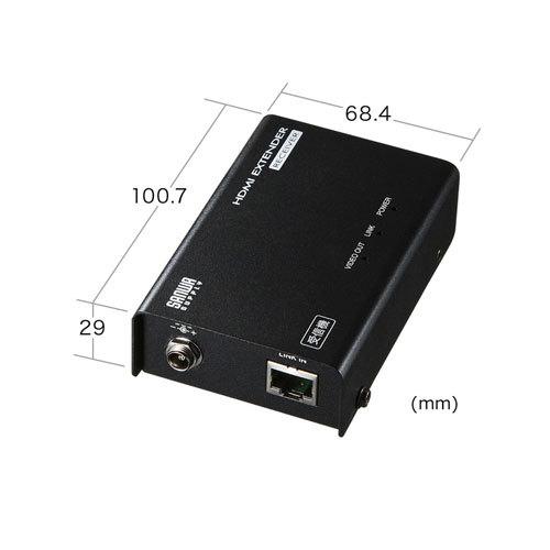 HDMI エクステンダー LAN 変換 延長器 最大70m 高画質 4K 60Hz フルHD 対応 受信機 単品 増設 高音質 LANケーブル 接続 VGA-EXHDLTR｜sanwadirect｜07