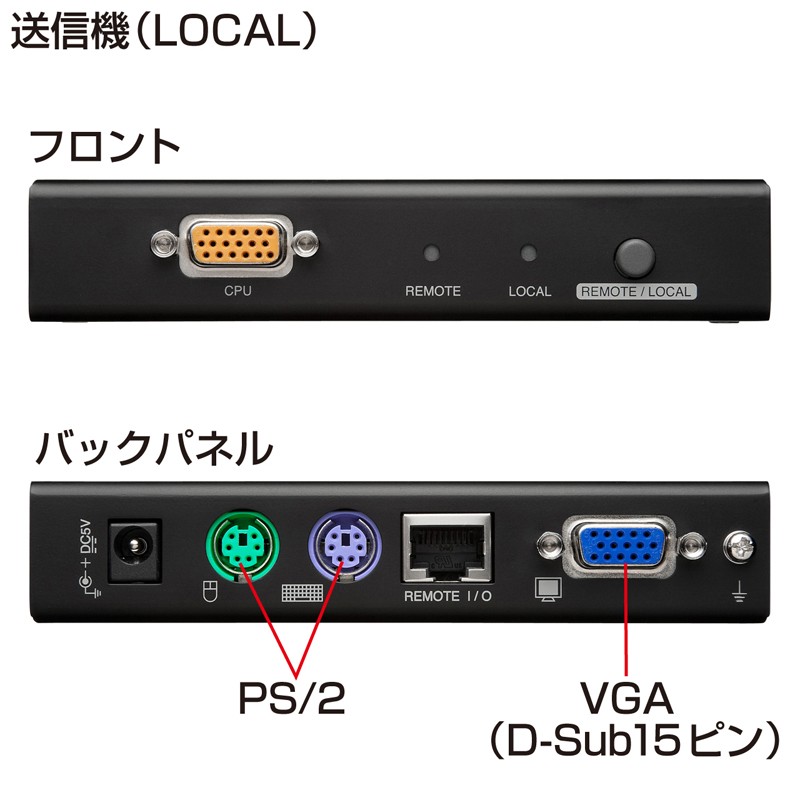 感謝価格 サンワサプライ:PoE対応DVIエクステンダー セットモデル VGA