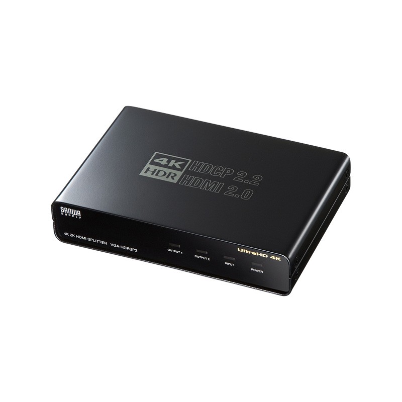 4K/60Hz対応HDMI分配器 2分配 HDR/HDCP2.2対応（VGA-HDRSP2）｜sanwadirect