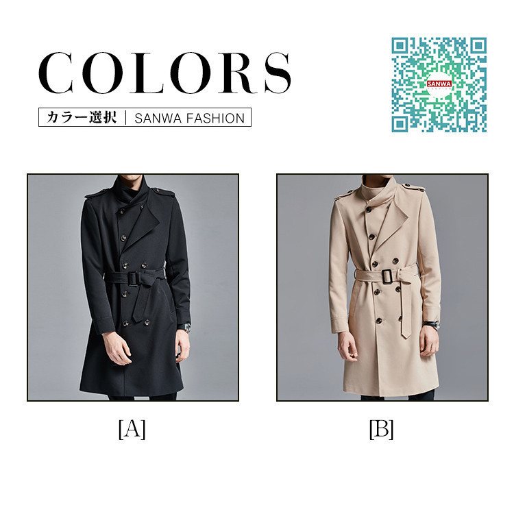 メンズトレンチコート コート 春秋冬 メンズ ジャケット ロング