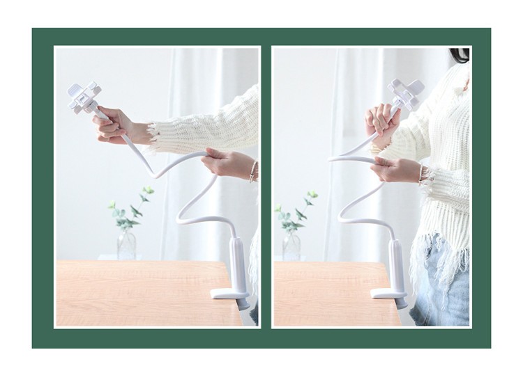 スマホスタンド スマホホルダー 360°自由回転 フレキシブルアーム 卓上