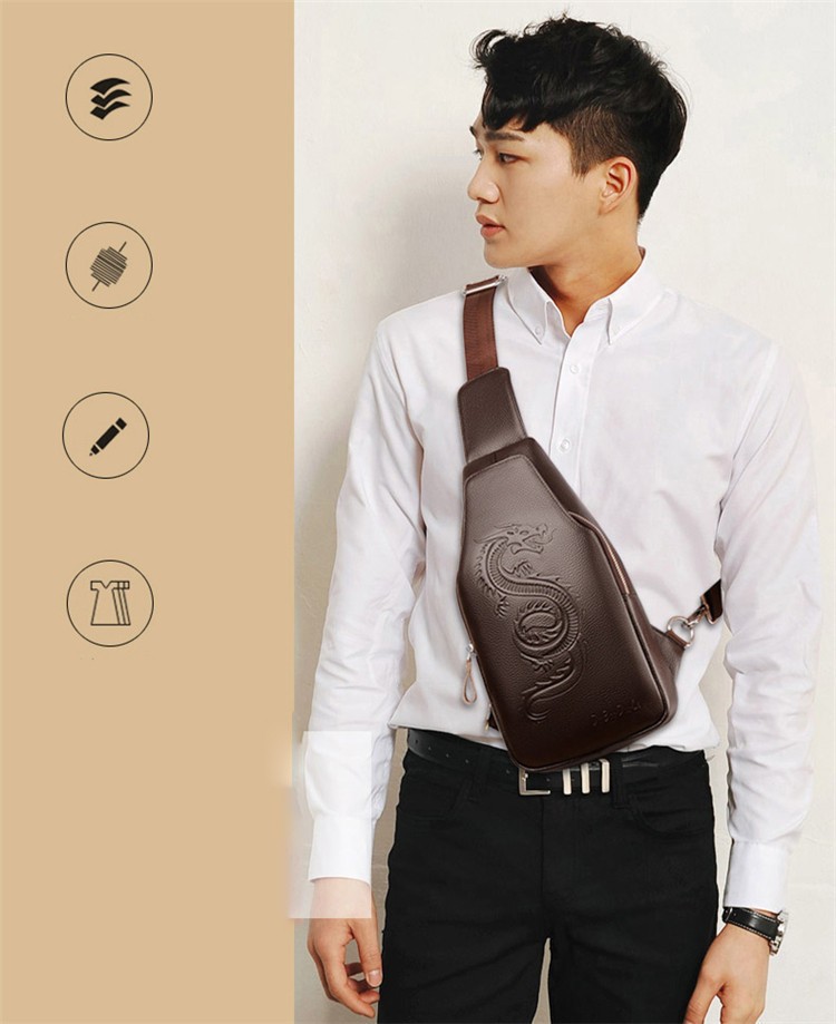 ボディバッグ メンズ 本革 2way 縦型 斜め掛け ショルダーバッグ