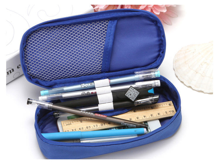 筆箱まとめ売り クツワ 筆箱 両面 コンパクト ドッキングZ ハートライトブルー柄