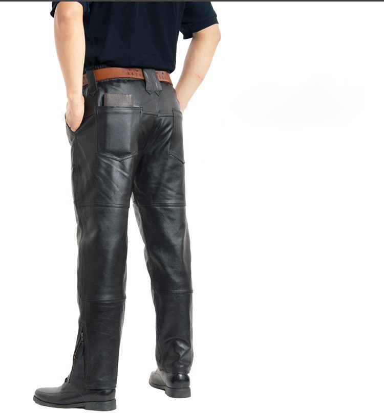 レザーパンツ 革パンツ 牛本革 LLサイズ【新品未使用】SC 鮮やかな黄色です 本革 牛革 メンズ革パン 春秋冬 レザーパンツ 中綿インナーは取り外し