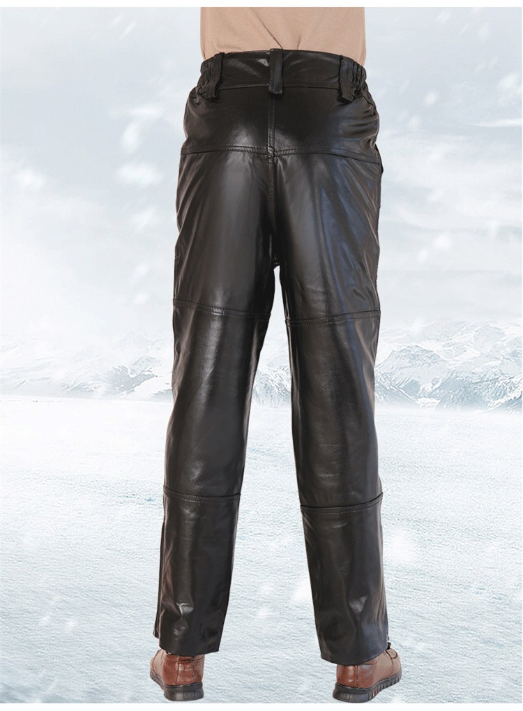 本革 羊革 メンズ革パン 春秋冬 レザーパンツ 防風防寒 厚手 バイク