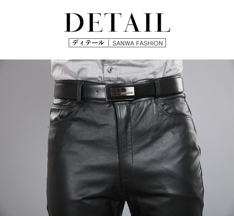 本革 表地/羊革 メンズ革パン 春秋冬 レザーパンツ 防風防寒