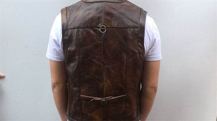 Cow leather reversible zip up vest – 08sircus