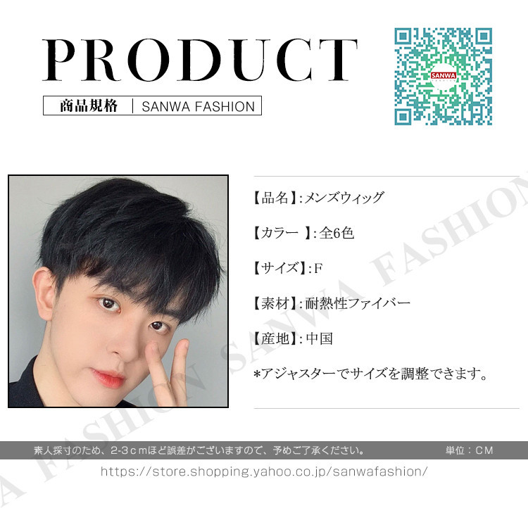 AQUADOLL 返品補償あり ウィッグ メンズ 人毛 mix 男性 ショート