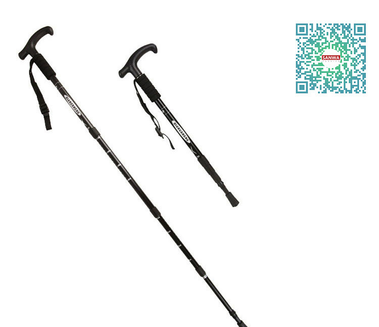 2本セット トレッキングポール 登山ステッキ ストック 軽量 アルミ製 T