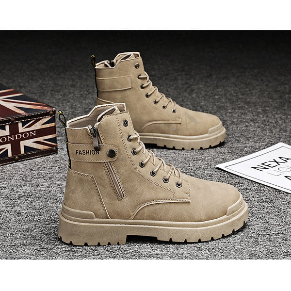 ワークブーツ メンズ ショートブーツ ハイカット 安全靴 編み上げ