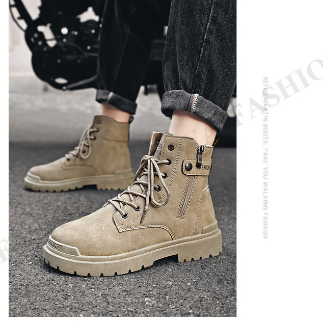 ワークブーツ メンズ ショートブーツ ハイカット 安全靴 編み上げ