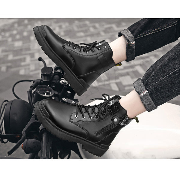 ワークブーツ メンズ ショートブーツ ハイカット 安全靴 編み上げ