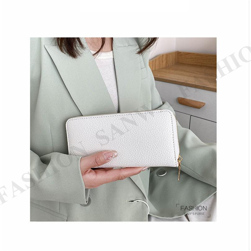 【春限定カラー】m0851 ロングウォレット ミニマル 柔らかレザー 長財布 レディース 財布 合皮 小銭入れ 柔らかい カード入れ