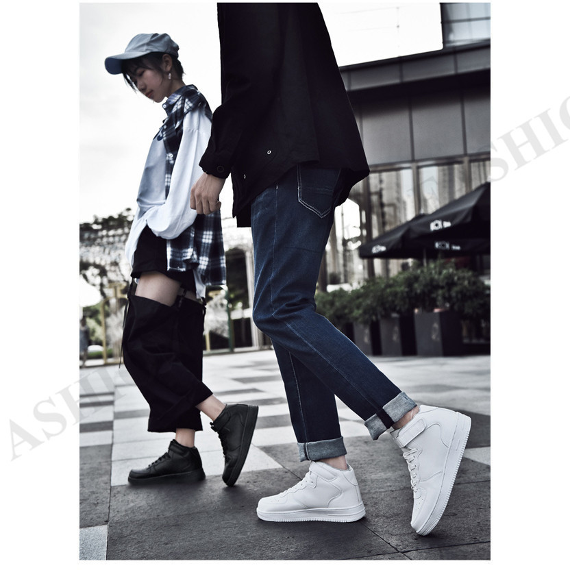 スニーカー メンズ レディース カップル 男女兼用 ハイカット ランニングシューズ ストラップ カジュアル 厚底 安い 白 黒 シューズ 通勤 通学  : y240108-menssneaker016 : sanwa fashion - 通販 - Yahoo!ショッピング