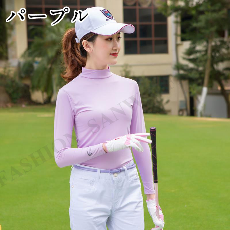 8YASDS ゴルフレディース　シャツ ゴルフ レディース シャツ 長袖 UVカット インナー ウェア 日焼け対策