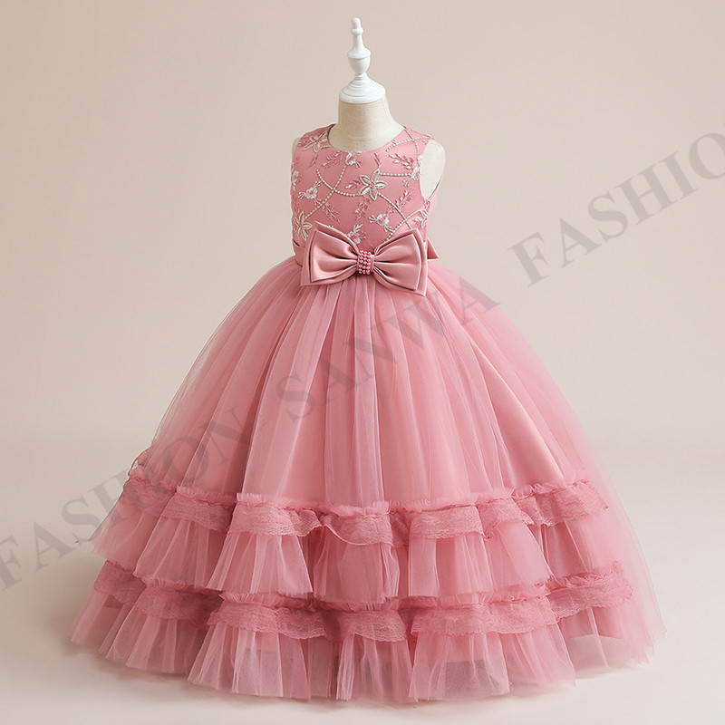 子供ドレス 発表会 結婚式 ピアノ コンクール 女の子 ドレス キッズドレス パーティドレス 撮影 入学式 卒業式 ピンク 120-170CM |  | 02