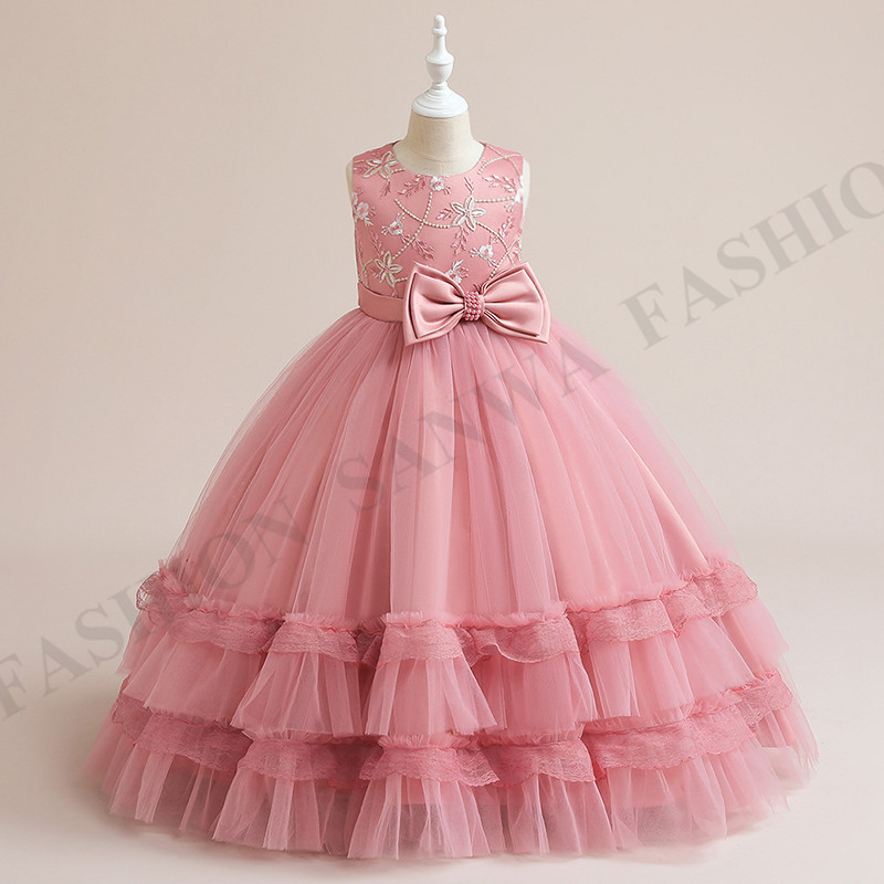 子供ドレス 発表会 結婚式 ピアノ コンクール 女の子 ドレス キッズドレス パーティドレス 撮影 入学式 卒業式 ピンク 120-170CM |  | 03