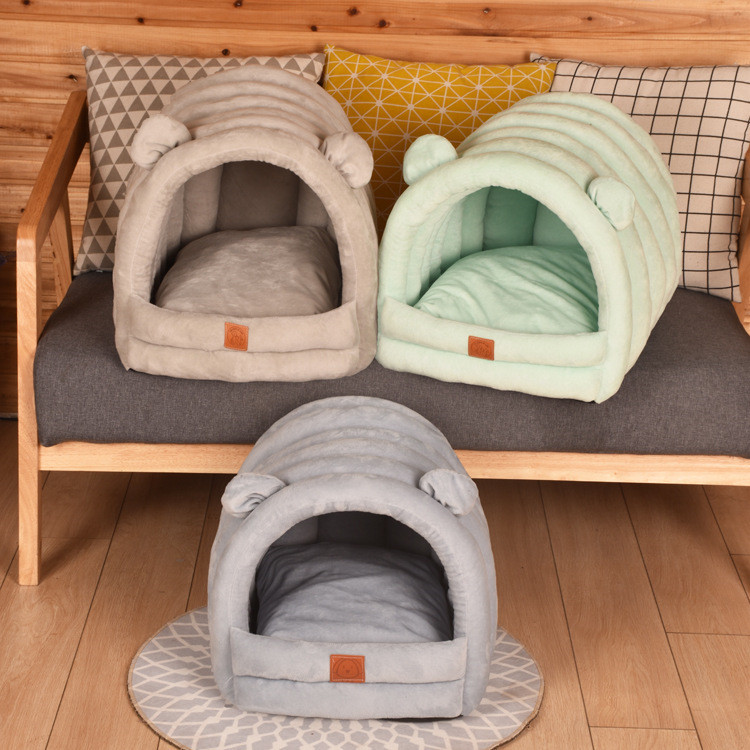 Yahoo! Yahoo!ショッピング(ヤフー ショッピング)ペットベッド ペットハウス ドーム型 猫 犬 小型犬 室内 洗える 可愛い ベッド 犬小屋 猫ベッド 犬ベッド 冬 夏 通年 寒さ対策 おしゃれ 柔らか ペットソファ