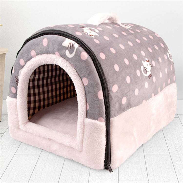 Yahoo! Yahoo!ショッピング(ヤフー ショッピング)ドーム型 犬猫用ベッド ペットハウス ペットベッド 犬の巣 2WAY 柔らか 通年用 保温 寝具 取り外して 洗える クッション付き 防水 滑り止め